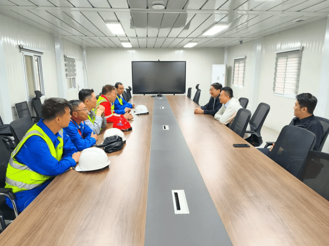 天津市国资委党委委员、副主任韩云翔，渤化集团党委副书记、总经理田云生到渤化工程庆阳同欣顺酐项目考察慰问