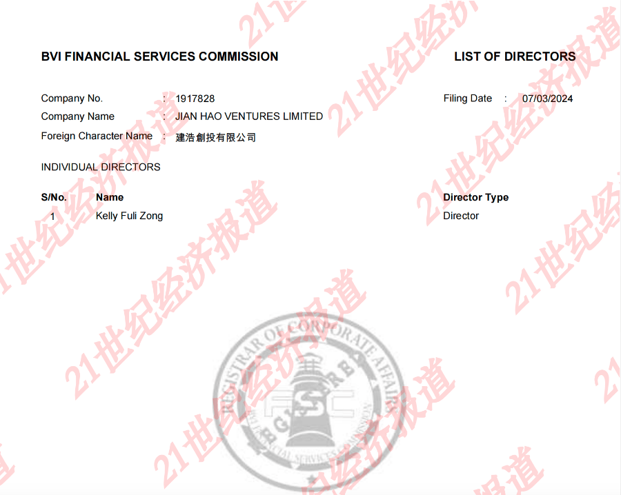 娃哈哈争产案第二被告曝光