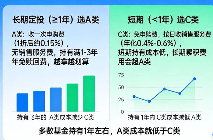 基金a类和c类的区别(a和c基金哪个适合长期)